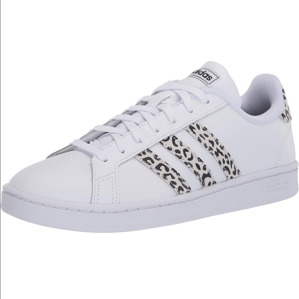 adidas Women's Grand Court Sneaker Snow leopard